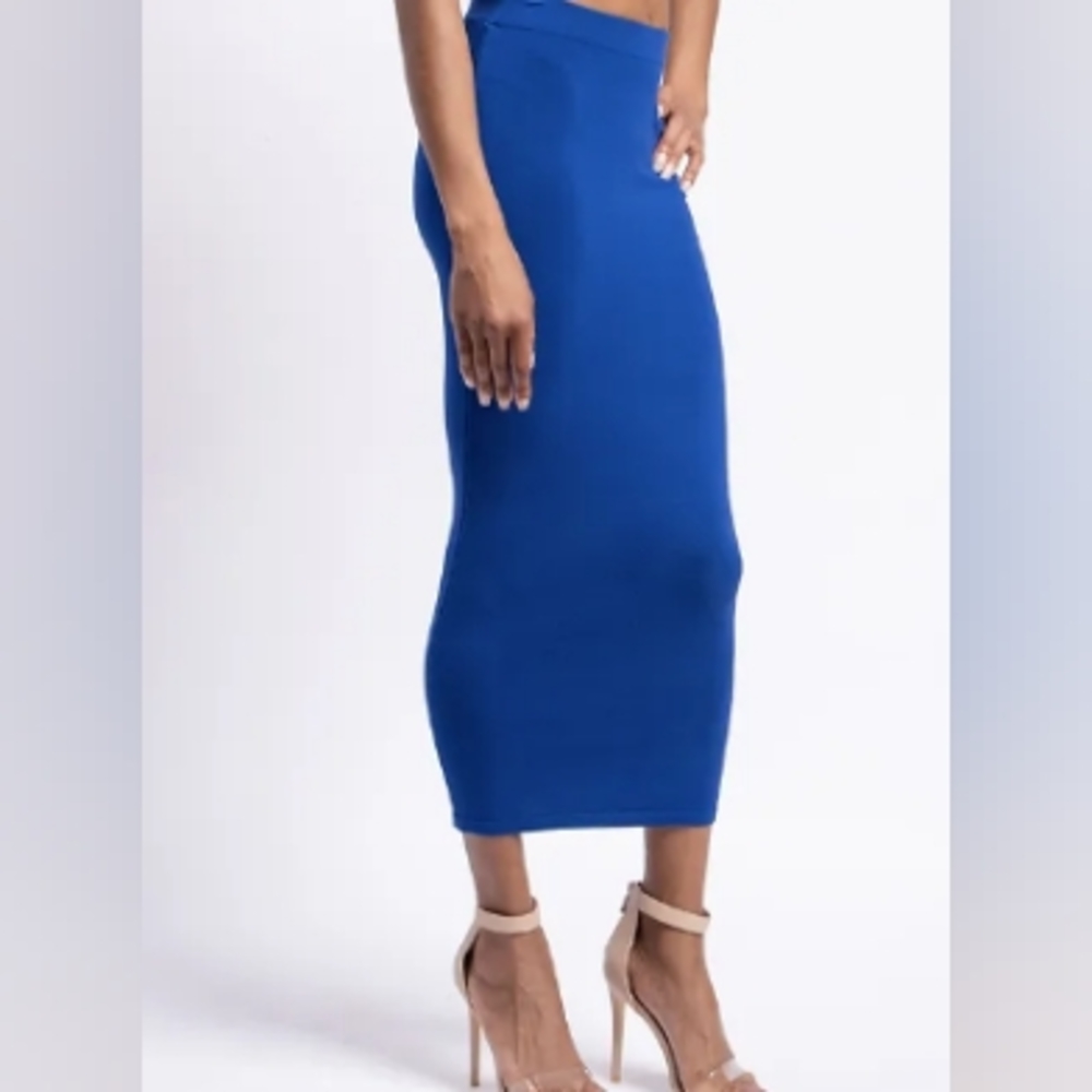 2 Piece Crop Tube Top & Pencil Skirt Set